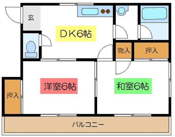 グリーンハイム西篠崎　A棟の物件間取画像